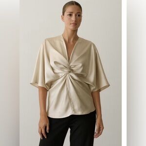 NWT Pleione Women's Twist Front Blouse Top